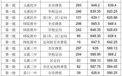 玉溪高中今年录取分数线多少？