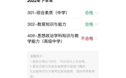 中小学教师资格笔试成绩
