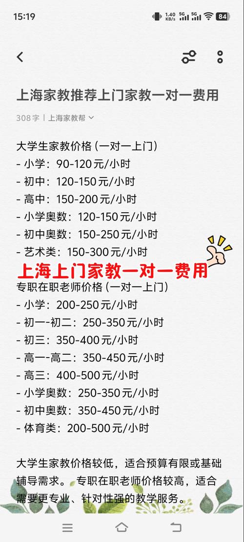 高中英语一对一家教价格多少？-图2