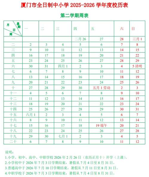 2025厦门中小学暑假-图1 2025厦门中小学暑假-图1