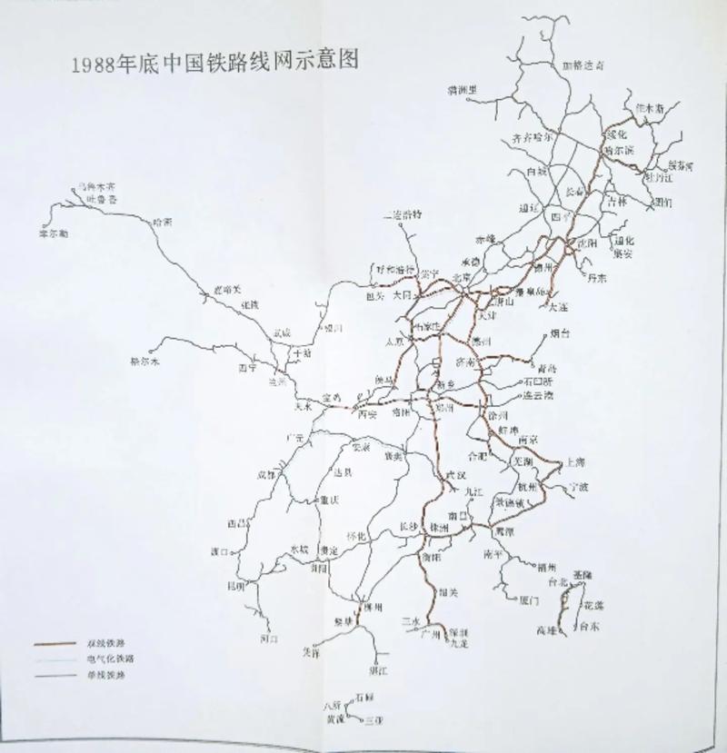初中课本中国铁路分布图-图2
