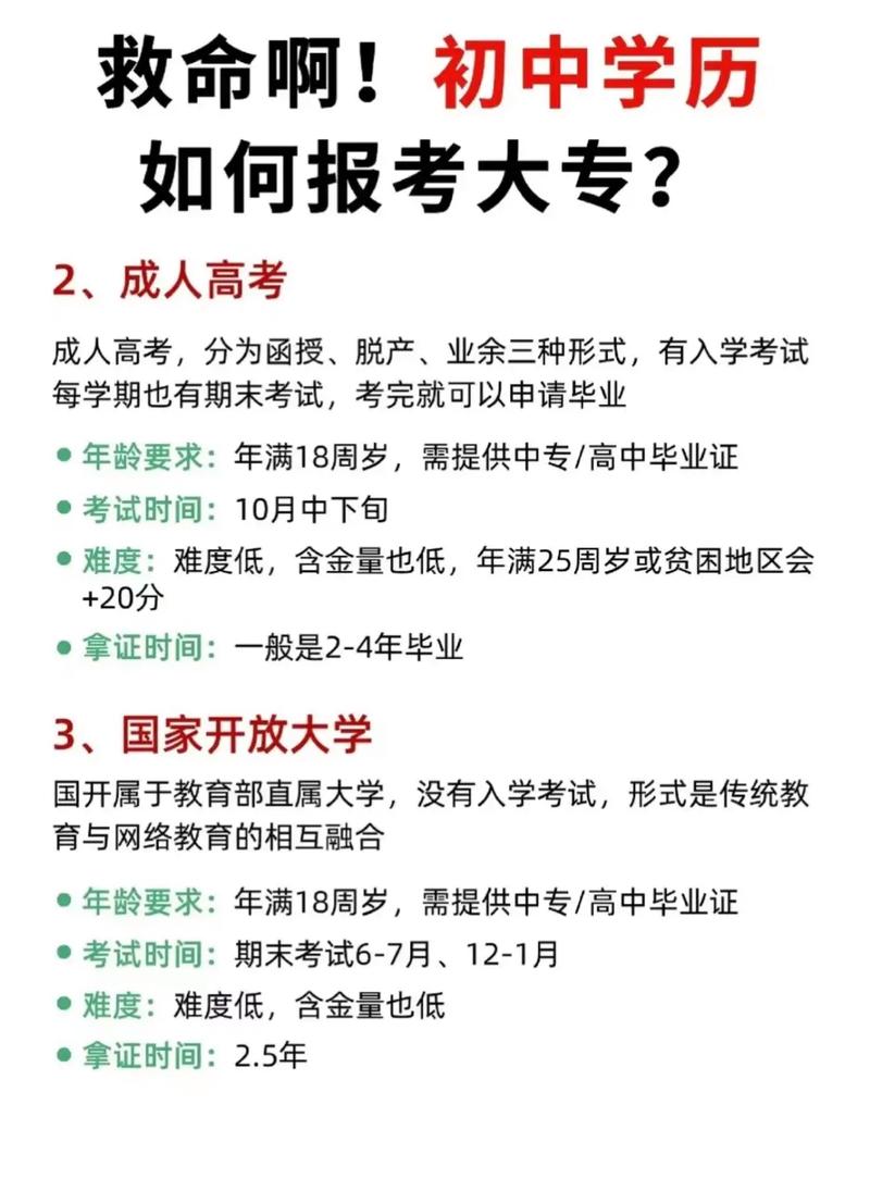 初中报大专报名时间是什么时候？-图2