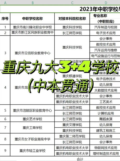 重庆初中中职学校有哪些？-图1